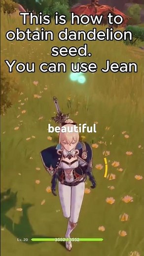How to obtain dandelion seed #genshinimpact #Jean #Traveller #genshin