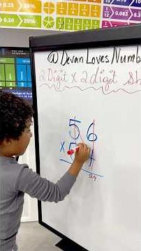 My 3-year-old knows a shortcut for multiplying 2-digit by 2-digit numbers🥰🙏🏽💙