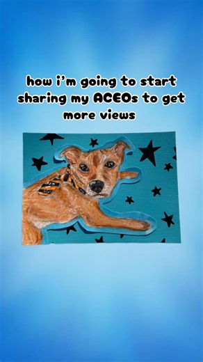 humina, humina, humina (link in bio) #aceo #petportait #mixmedia #dogart #animalart #spongebob #art