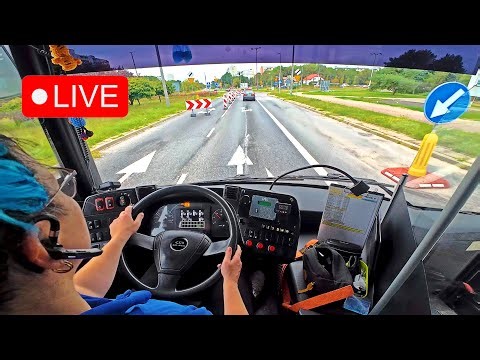 🔴 LIVE: Route 124 Bus Ride – From City Streets to Peaceful Countryside Villages (LIVE POV)