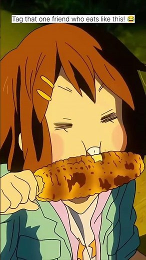 Yui vs. Corn: The ultimate battle! 😂🌽 #KOn