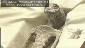 メキシコ政府は、独自のUFO公聴会を開きエイリアン□️とされる物体を公開した。