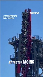 Roller coaster leaves riders STUCK HANGING #foxnews #news #shorts #amusementpark #ride