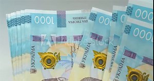 Cash counting. Thousand Ukrainian hryvnia bills. UAH. Currency exchange. Hands holds banknotes. Converting cash Ukrainian money. New paper thousand hryvnia bills. Cinema 4K 60fps video Stock Video