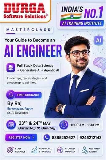 FULL STACK DATA SCIENCE with Gen AI, Agentic AI & AI Agents (FREE Master Class) @ DURGASOFT #shorts