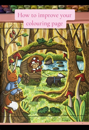 Transform Your Colouring Page into a Forest Fairytale