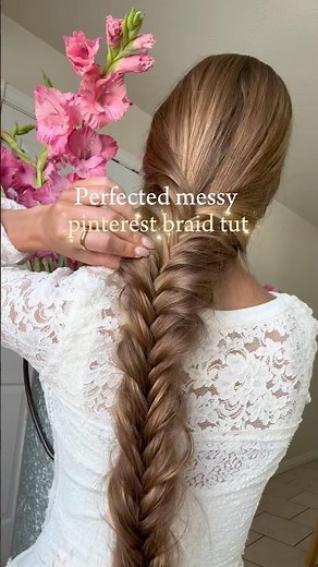 Messy fishtail braid tut ✨👑 #fishtailbraids #hairstyle