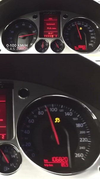 VW Passat 3.2 V6 FSI 250 PS DSG 0-100 km/h 6.793 seconds