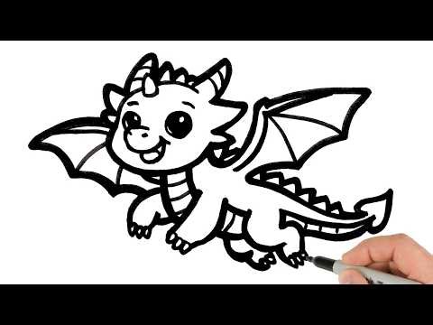 How to Draw Baby Dragon | Step-by-Step Tutorial!