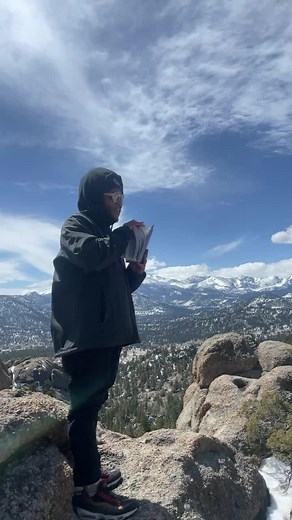 Easter Sunday reads at 8k feet at Rocky Mountian Park #holybible #rockymountains #rockymountainnationalpark #estespark #easter #eastersunday #subtronics #dubstep #sunday #colorado #coloradohikes #hiking