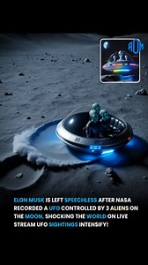 🚨 MOON UFO BREAKTHROUGH! Viewers around the world were stunned when NASA recorded a mysterious UFO piloted by three aliens on the lunar surface during a live stream. Even Elon Musk was left speechless by the footage, as the sight was more vivid and shocking than any evidence found so far. The UFO's bright lights, the moon's silence, and the calm demeanor of the three aliens—all indicate this was no ordinary encounter. 🌕 Is this the beginning of the first open interaction? Or is the true unfold