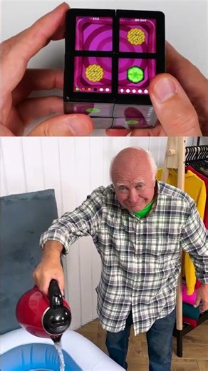 Pool prank + WOWCube game! 💦🤪🧊 #wowcube #funny