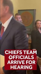 Chiefs owner Clark Hunt and president Mark Donovan arrive in Topeka