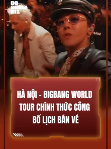 HÀ NỘI: BIGBANG WORLD TOUR CHÍNH THỨC CÔNG BỐ LỊCH BÁN VÉ 03.08 Công bố seat map & giá vé 03.08 – 07.08 Khảo sát V.I.P Membership 13.08 Presale V.I.P Membership 14.08 Presale VPBank Mastercard 17.08 – 10:00 AM Mở bán đại chúng #Doshowbiz #BigBang #BigBangWorldtour #Hanoi #Mydinh