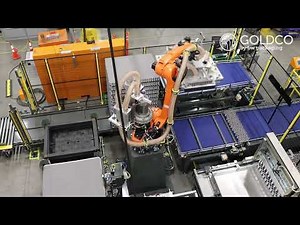 Goldco Robotic Bulk Palletizer Depalletizer with Super Sorter - Empty Beverage Cans