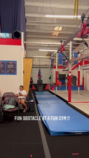 Super fun zip line obstacle at a gym we visited in Pensacola! He loved it ! #ninjawarrior #ninja #monkey #zipline | BeastinEaston