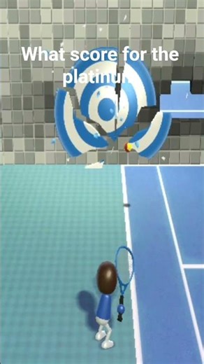 Wii sports training mode tennis target practice 50 points. #wiisports