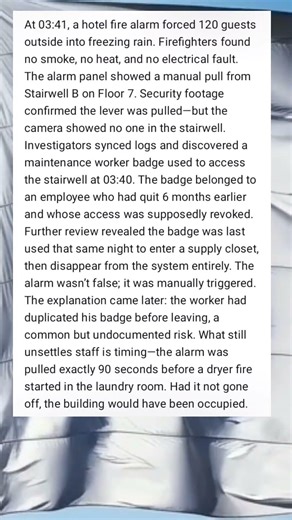 The Fire Alarm Was Triggered by Someone Who Wasn’t There