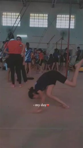 I tried my best to do a back walkover ☺️ Don't judge