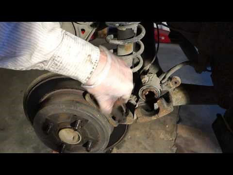 How to replace rear brake pads and disc Toyota Corolla. Years 2002 to 2012