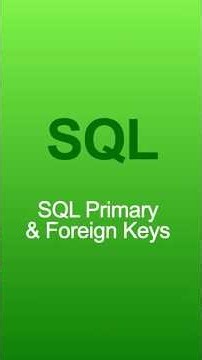 SQL Primary & Foreign Keys #sql #mysql #coding #techtips