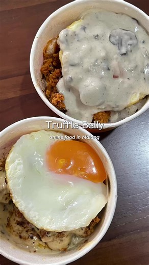 Truffle Belly bisa jadi salah satu pilihan comfort food kalian🫵🏻. Harus nyoba Truffle Chicken Rice with Mushroom Sauce nya, seenak itu🤤❤️‍🔥. @Truffle Belly 📍Jl. Raya Tidar No. 1A, Karangbesuki, Kec. Sukun, Malang #malangfoodies #trufflebellymalang #trufflebelly #ricebowlmalang #onlinefoodmalang