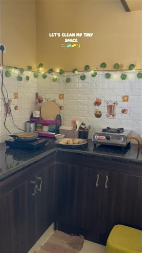 Let’s clean my tiny space ✨🫶🤌 #minivlog #yt #ytshorts #kitchen #newyoutuber #dailyvlog