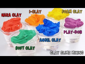 Satisfying Video How to make Rainbow Clay Play Doh Slime Mixing All My Slime Smoothie Cutting ASMR - Videos For Kids