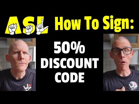 How to sign 50% DISCOUNT CODE in ASL | Able Lingo Black Friday Madness! | ASL For Beginners