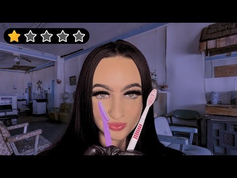 [ASMR] 1 Star Brow Plucking + Microblading | Soft Spoken