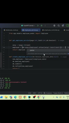Learn FastAPI Pagination in 30 Seconds #fastapi #python #api #pagination #coding #ai #shorts