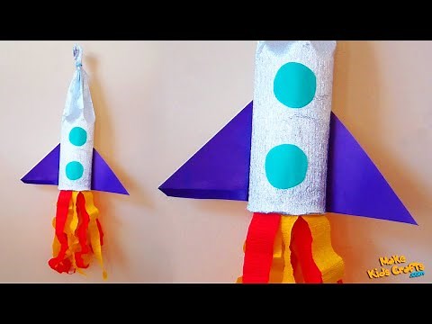 How to make a Rocket from a Paper Roll? | Easy Rocket | Build a Rocket | Rocket Ship Crafts | DIY
