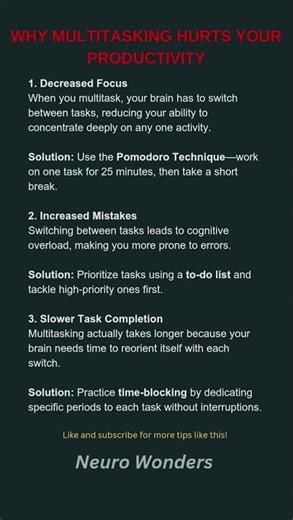 Why Multitasking Hurts Your Productivity ?