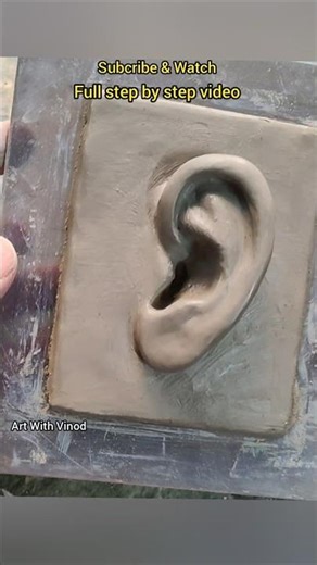 How to Sculpt an Ear in Clay | Ear Sculpture/ Clayart/Shadu | Clay Art #clay #clayart #shorts