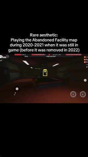 Nostalgia for the Abandoned Facility Map in Roblox