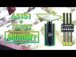 Flipsky Waterproof Motor 65161 100KV with FSESC 75200 can reach 6000W?