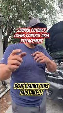 2020 Subaru outback lower control arm replacement.DO NOT MAKE THIS MISTAKE!!!