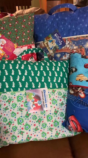 Nothing says “reading time” like a soft quilted book pillow and a Christmas story. Hand-crafted, comfy and cute-your new reading buddy awaits! Grab yours at the Sip & Shop event will commence at 6:00 PM on November 20, 2025, at 100 Main St, North Little Rock, AR 72114. | Quilts Not Blankets