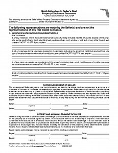 Florida Real Estate Mold Disclosure - Fill Online, Printable, Fillable, Blank | pdfFiller