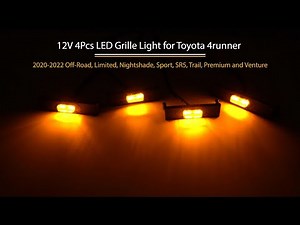 LED Grille Lights for Toyota 4Runner Off-Road,Limited,Nightshade,Sport,SR5,Trail,Venture 2020-2022