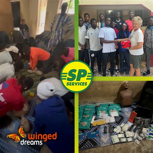 Exciting news from Winged Dreams 🦋 With our support, 12 coaches from 3 football teams have been trained in Basic Life Support, defibrillator use, and Emergency First Aid, many for the very first time. 💪 The defibrillator we provided is now in the hands of the team coach and will be available at all training sessions, matches, and even the busy local market, where thousands pass by every day. The impact doesn’t stop there! The team has also: ✅ Visited sponsored families and local projects ✅ Tra