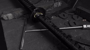 Tactical Black Katana – Leather-wrapped Samurai Sword With Shoulder Strap | Handmade Display Sword | Free Sharpening Included | - Etsy