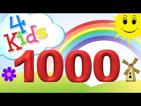 Zahlen lernen für Kinder - zählen von 100 bis 1000 in 100er Schritten (deutsch)