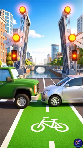 CrashToonX on Instagram: "Alarms flashing… one wrong move 😮 This Canal Bridge Car Crash delivers a sudden animated impact right on the drawbridge — bright visuals, playful deformation, pure virtual fun. #CanalBridgeCarCrash #CartoonCarCrash #CarCrashAnimation #viralreels #reels #trending #cars"