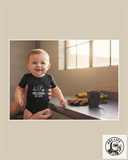 Welding Is Life Baby Bodysuit, Dark Color