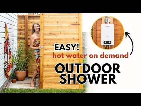 How We Added Off-Grid HOT WATER to Our Outdoor Shower