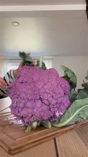 Prepping lunch with my 5 year old and a giant cauliflower:) |
