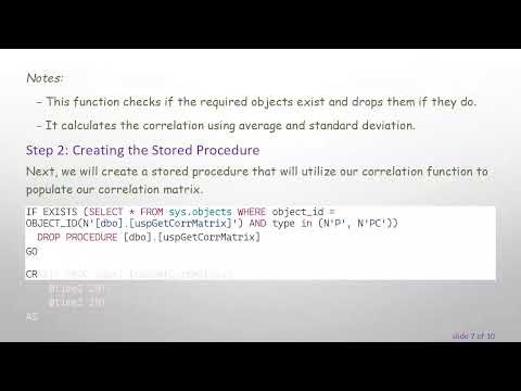 How to Create a Correlation Matrix in SQL Server for Trading Strategies