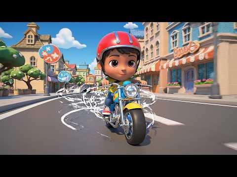 Motorbike Song for Kids 🏍️ | Cool Motorbike on City Road Adventure | Nursery Rhymes & Baby Songs