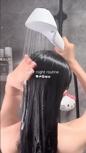 🕯️ ASMR Hair Wash Night Routine | Ultimate Self-Care & Relaxation You Need! 🩰✨ #CleanGirl #Aesthetic